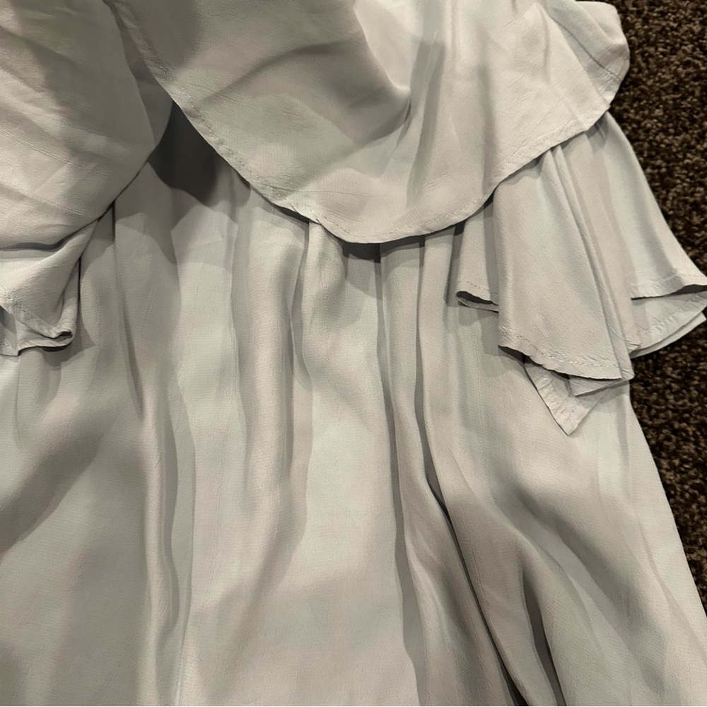 Light Blue Ruffle Women's Top - Picture 10 of 16